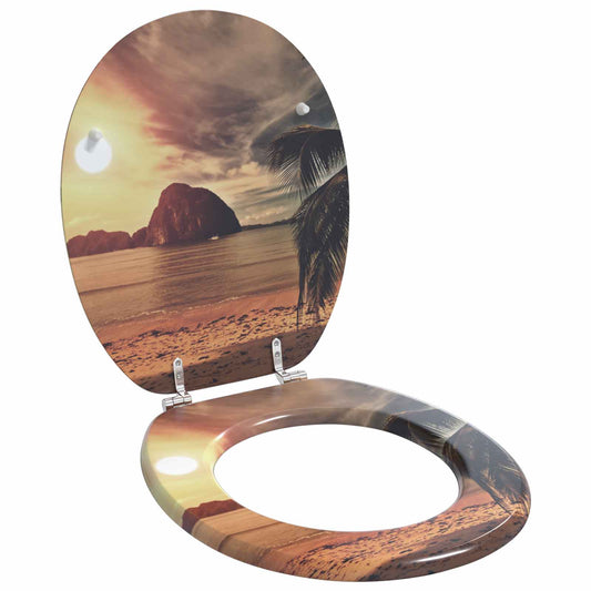 Toiletbril Oranje 44 x 38 cm MDF-plaat is nu te koop bij PeponiXL, paradijselijk wonen!