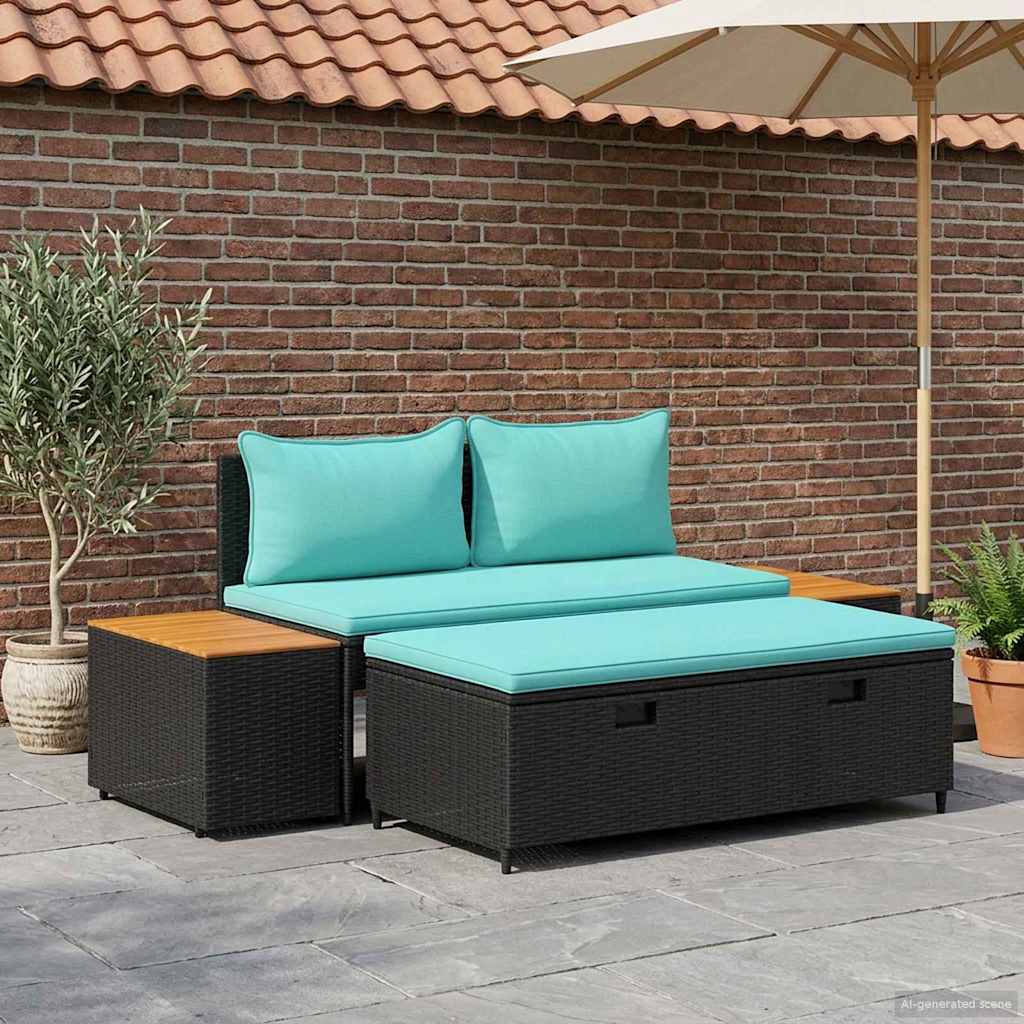 Buiten bankenset 4-Aantal zitplaatsen 4 pcs 55 x 30 x 39 cm is nu te koop bij PeponiXL, paradijselijk wonen!