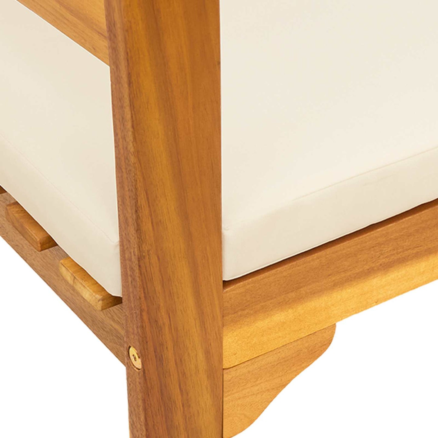 Rozenbank Crème Wit 114 x 46 x 82,5 cm Massief Acaciahout is nu te koop bij PeponiXL, paradijselijk wonen!