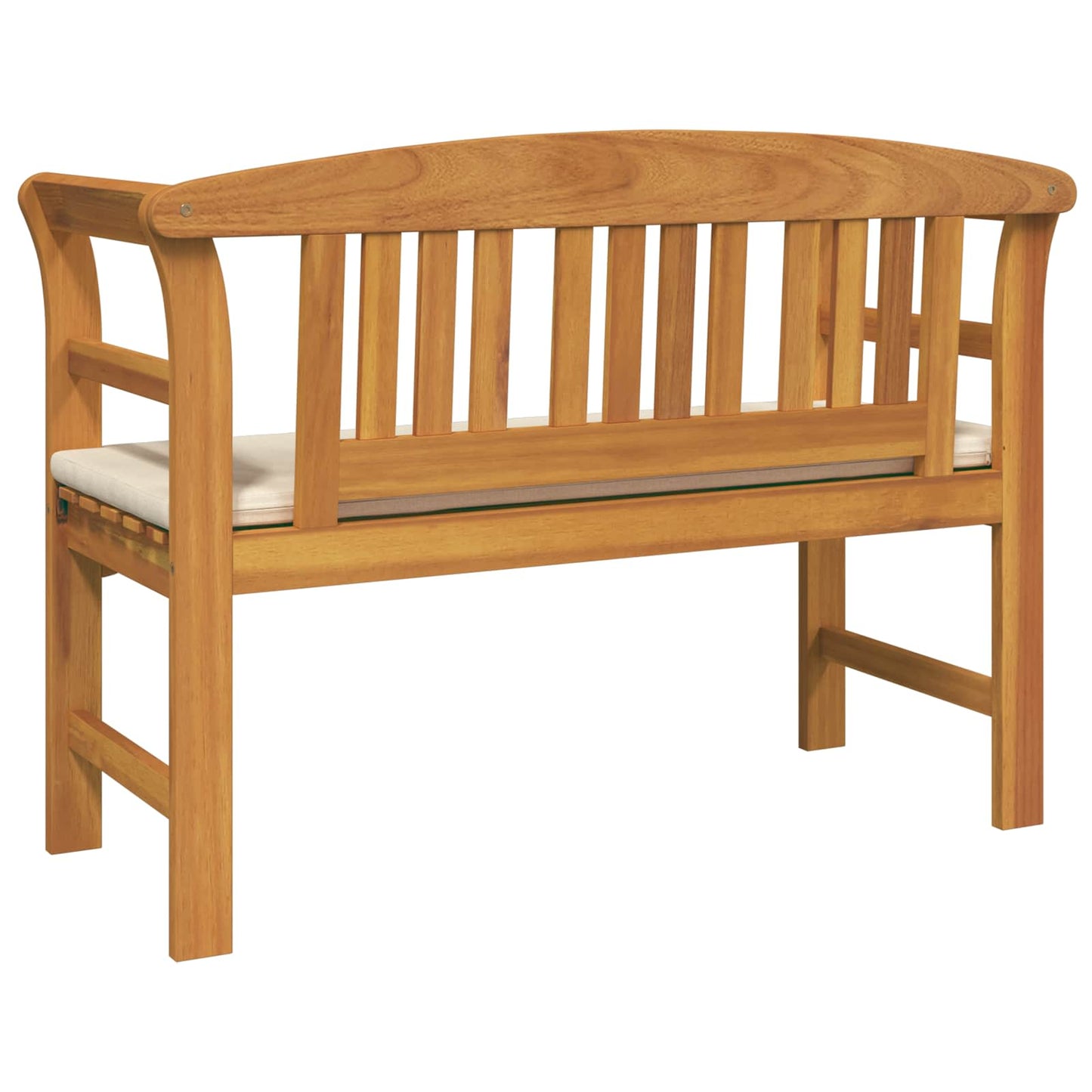 Rozenbank Crème Wit 114 x 46 x 82,5 cm Massief Acaciahout is nu te koop bij PeponiXL, paradijselijk wonen!