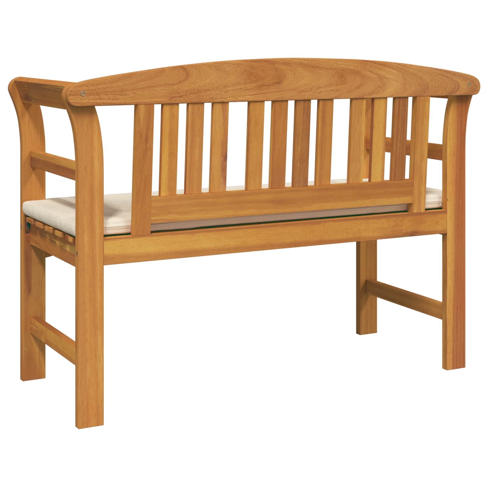 Rozenbank Crème Wit 114 x 46 x 82,5 cm Massief Acaciahout is nu te koop bij PeponiXL, paradijselijk wonen!