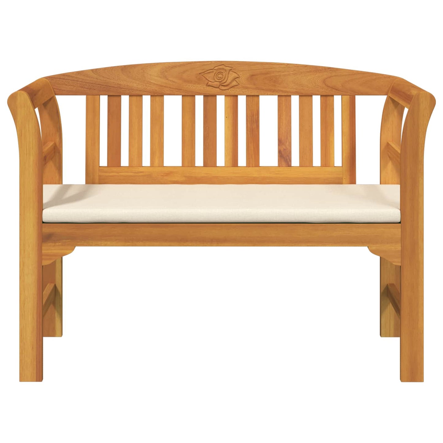 Rozenbank Crème Wit 114 x 46 x 82,5 cm Massief Acaciahout is nu te koop bij PeponiXL, paradijselijk wonen!