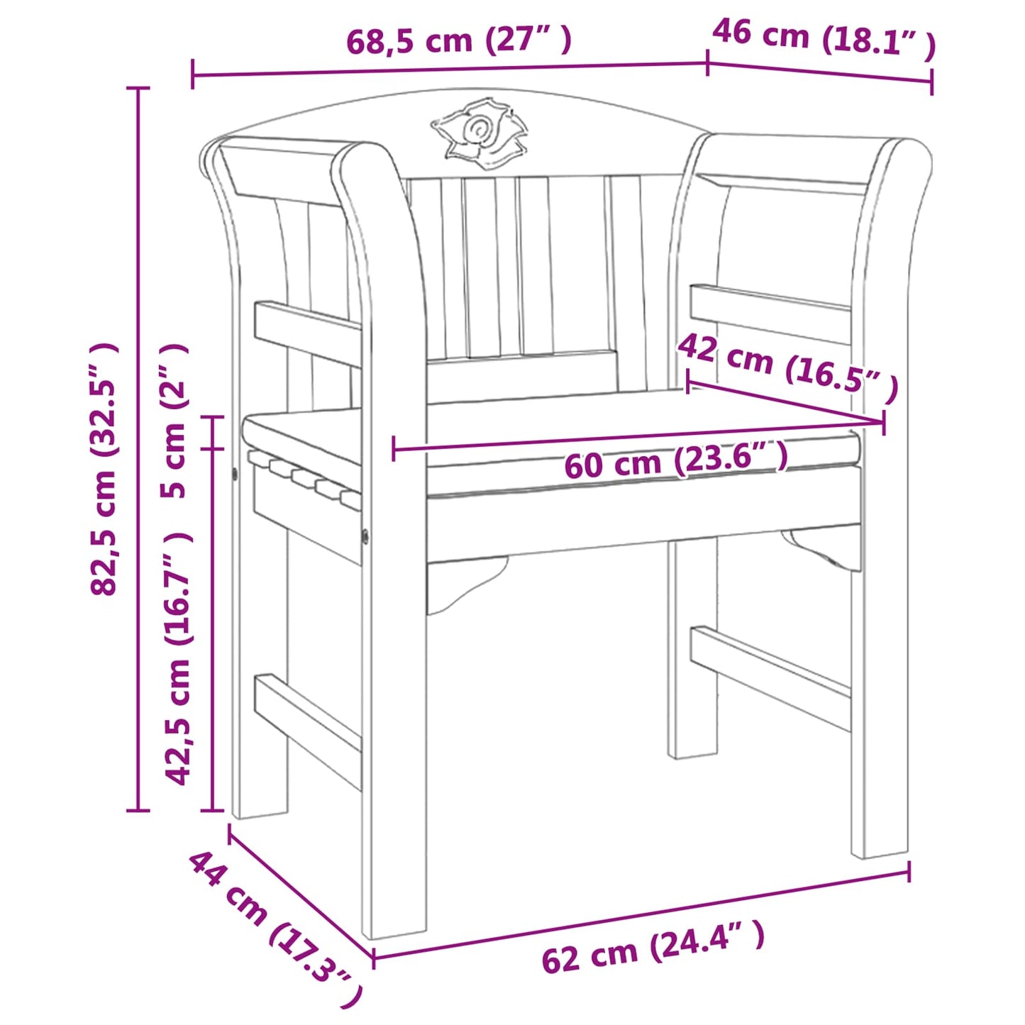 Bank met kussen Natuurlijke Olie Afwerking 68,5 x 46 x 82,5 cm is nu te koop bij PeponiXL, paradijselijk wonen!