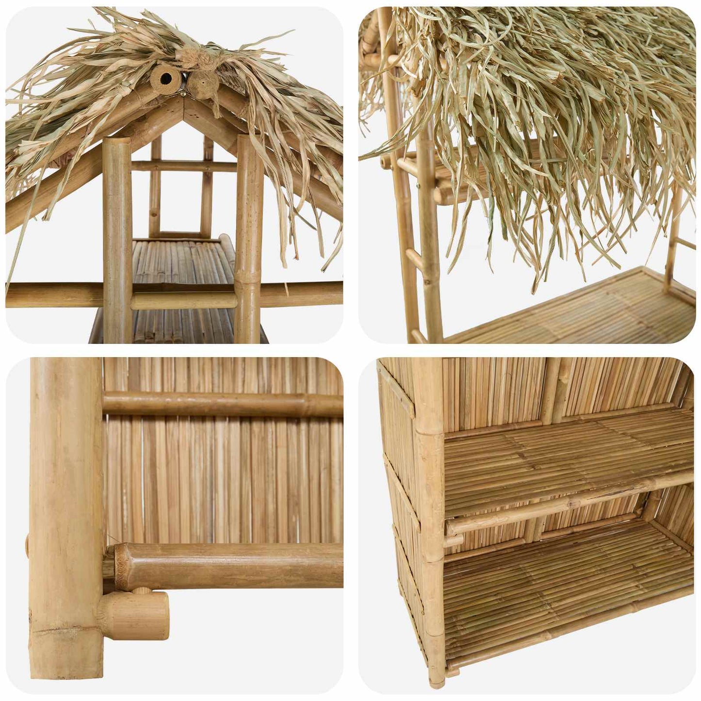 Buiten Bartafel Naturel 115 x 95 x 215 cm Bamboe is nu te koop bij PeponiXL, paradijselijk wonen!
