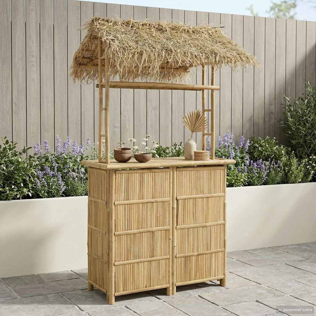 Buiten Bartafel Naturel 115 x 95 x 215 cm Bamboe is nu te koop bij PeponiXL, paradijselijk wonen!