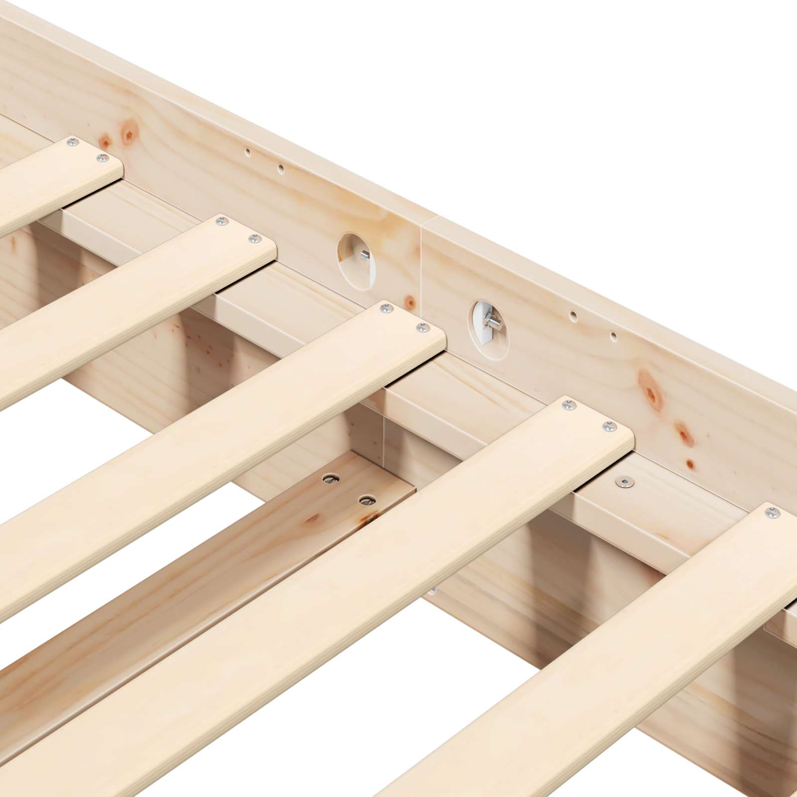 Bedframe Naturel 200 x 200 cm Massief grenenhout is nu te koop bij PeponiXL, paradijselijk wonen!