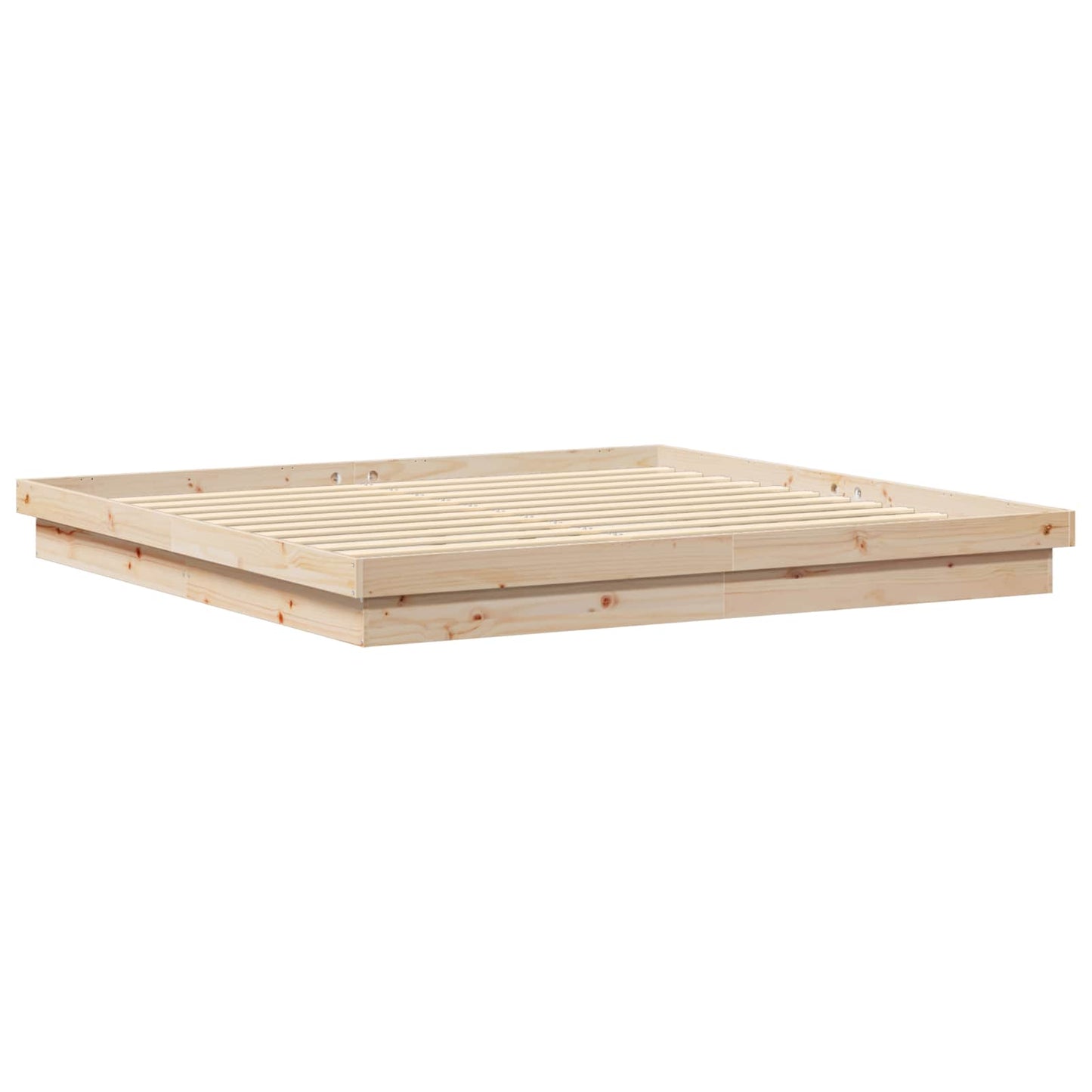 Bedframe Naturel 200 x 200 cm Massief grenenhout is nu te koop bij PeponiXL, paradijselijk wonen!