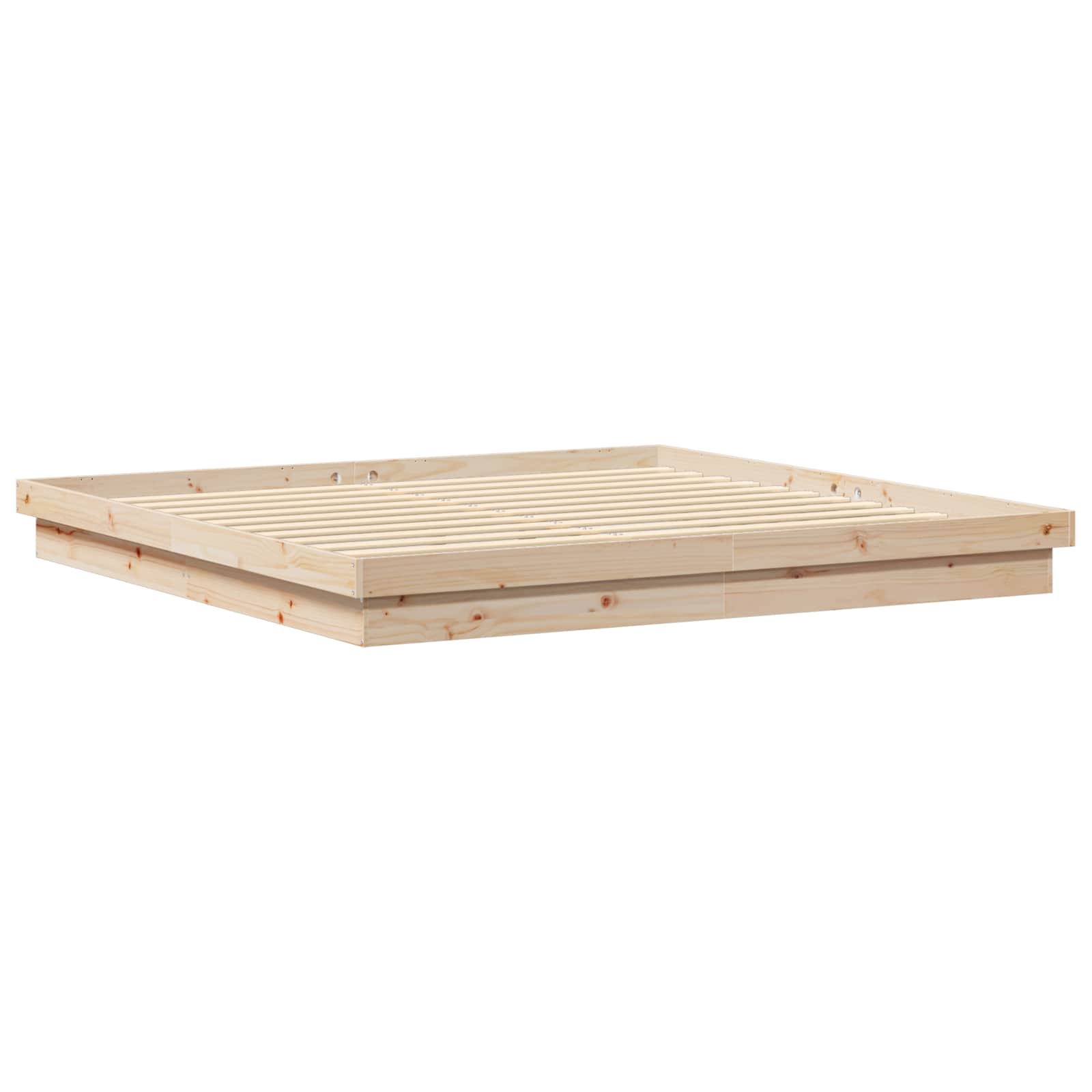 Bedframe Naturel 200 x 200 cm Massief grenenhout is nu te koop bij PeponiXL, paradijselijk wonen!