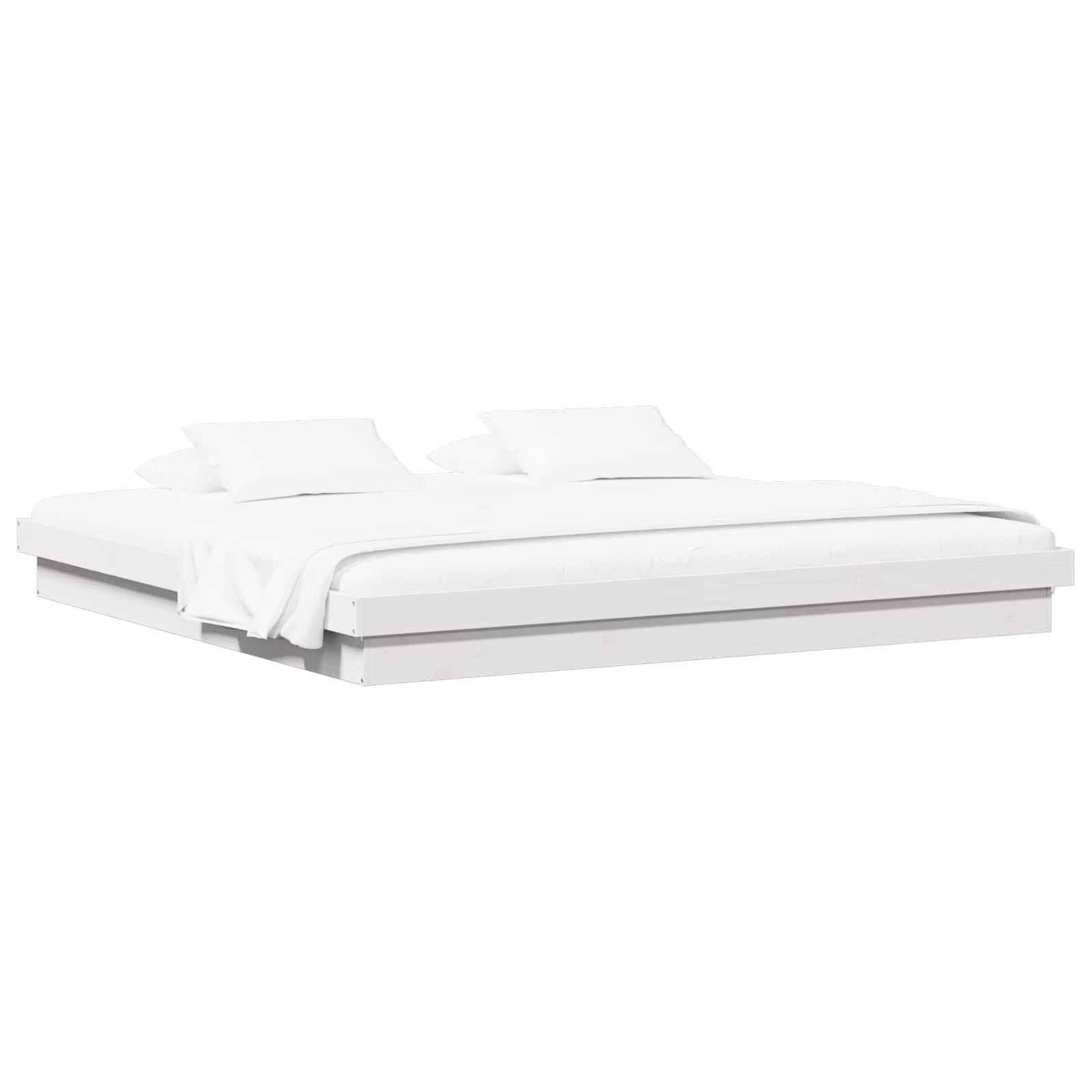 Bedframe Wit 200 x 200 cm Massief grenenhout is nu te koop bij PeponiXL, paradijselijk wonen!