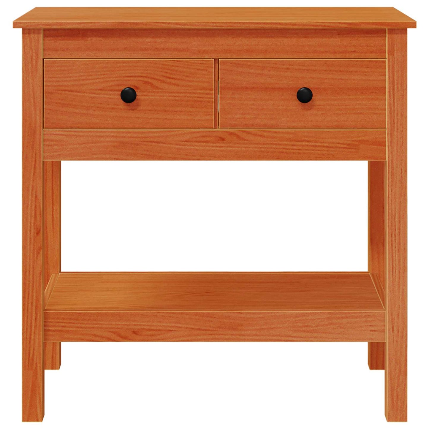 Wandtafel met lade Wasbruin 75 x 35 x 75 cm Massief Grenen Hout is nu te koop bij PeponiXL, paradijselijk wonen!