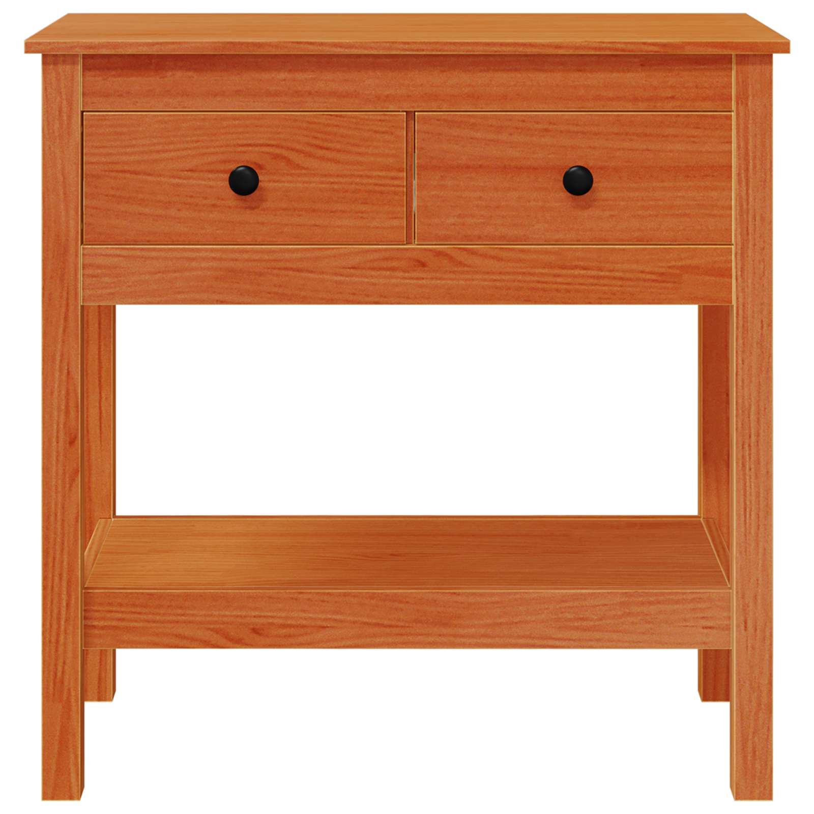 Wandtafel met lade Wasbruin 75 x 35 x 75 cm Massief Grenen Hout is nu te koop bij PeponiXL, paradijselijk wonen!