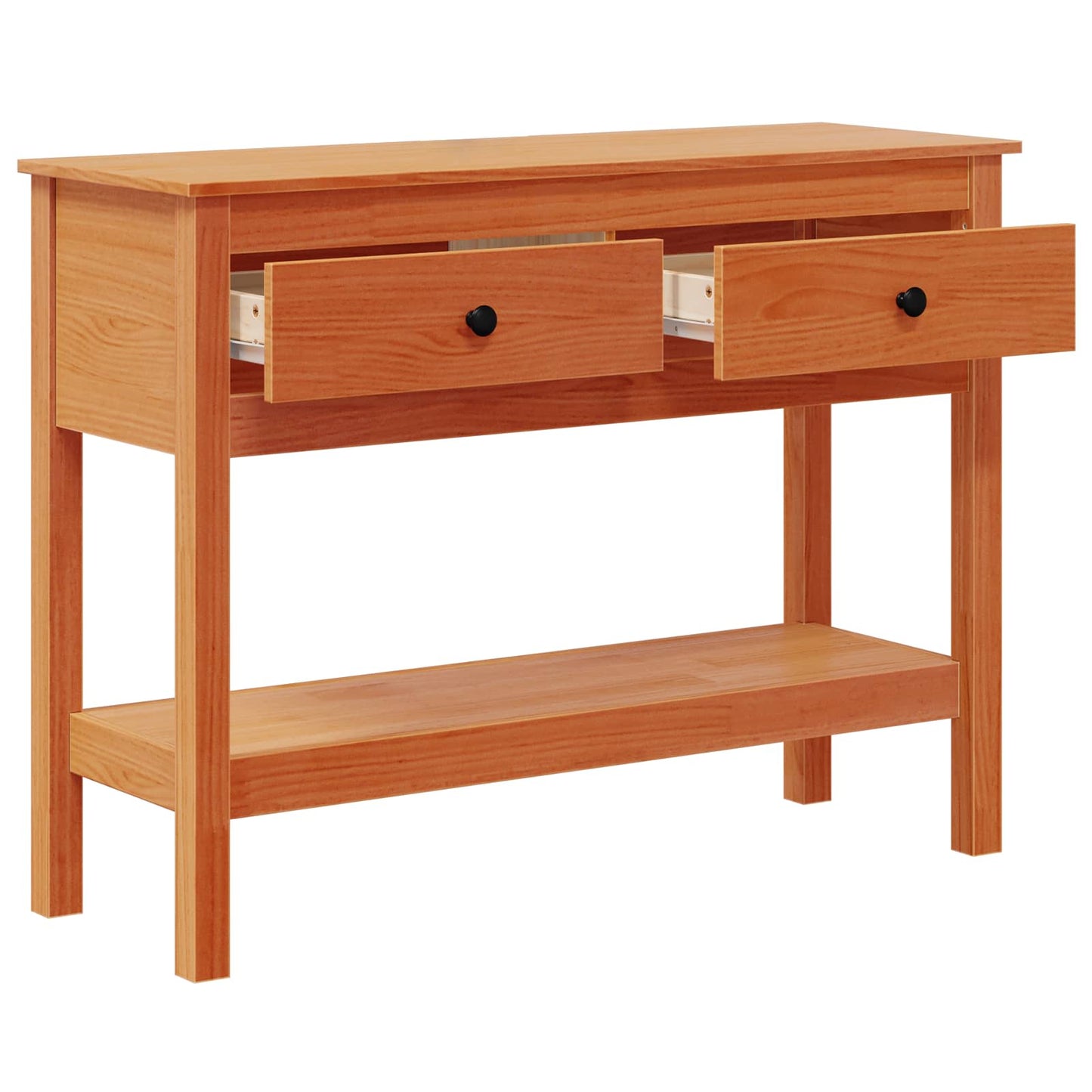 Wandtafel Wasbruin 100 x 35 x 75 cm Massief Grenen Hout is nu te koop bij PeponiXL, paradijselijk wonen!