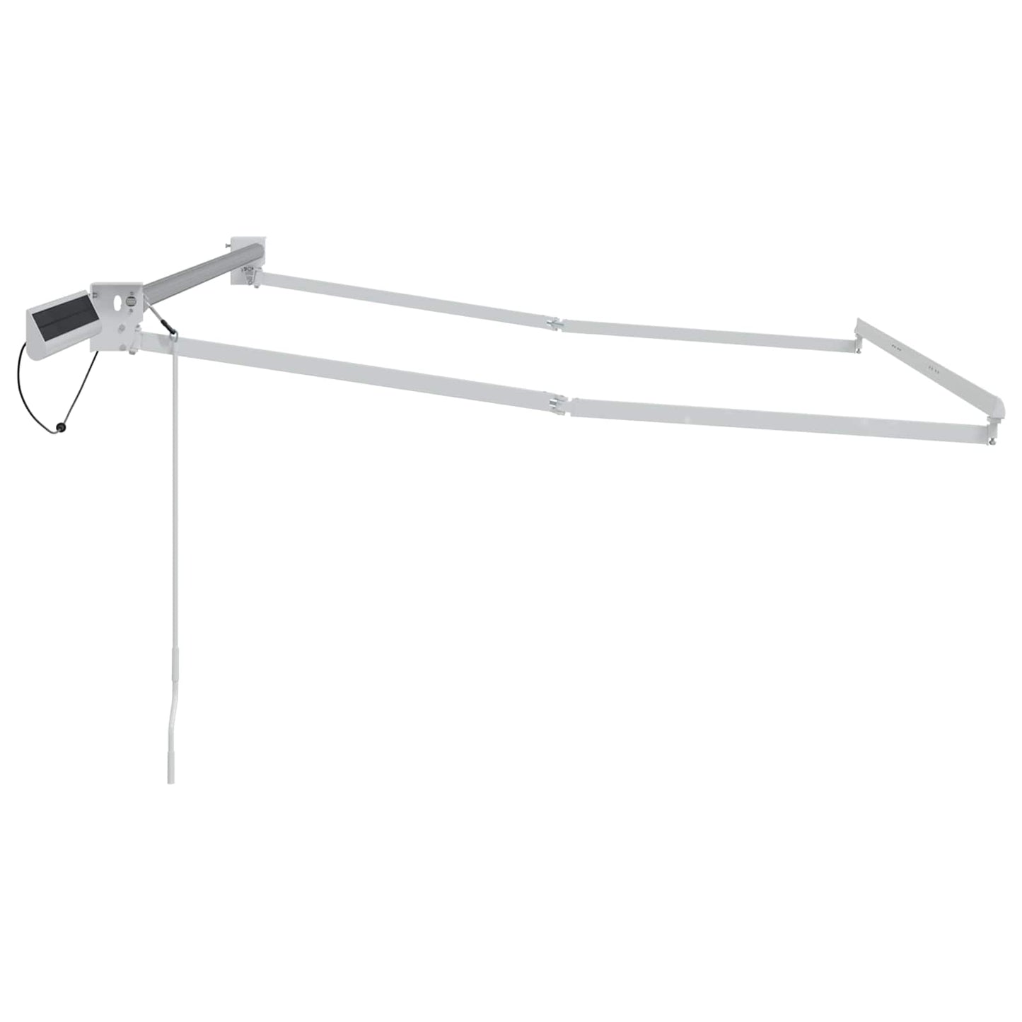 Elektrisch uitschuifbaar zonnescherm frame Wit 2,5 x 2 m Staal is nu te koop bij PeponiXL, paradijselijk wonen!