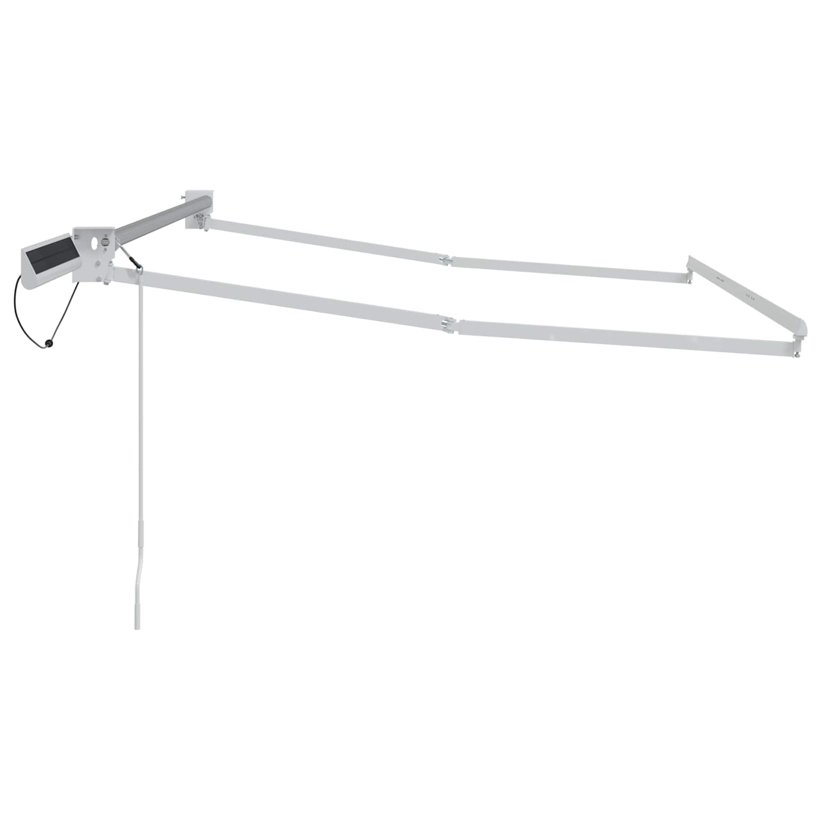 Elektrisch uitschuifbaar zonnescherm frame Wit 3 x 2,5 m Staal is nu te koop bij PeponiXL, paradijselijk wonen!