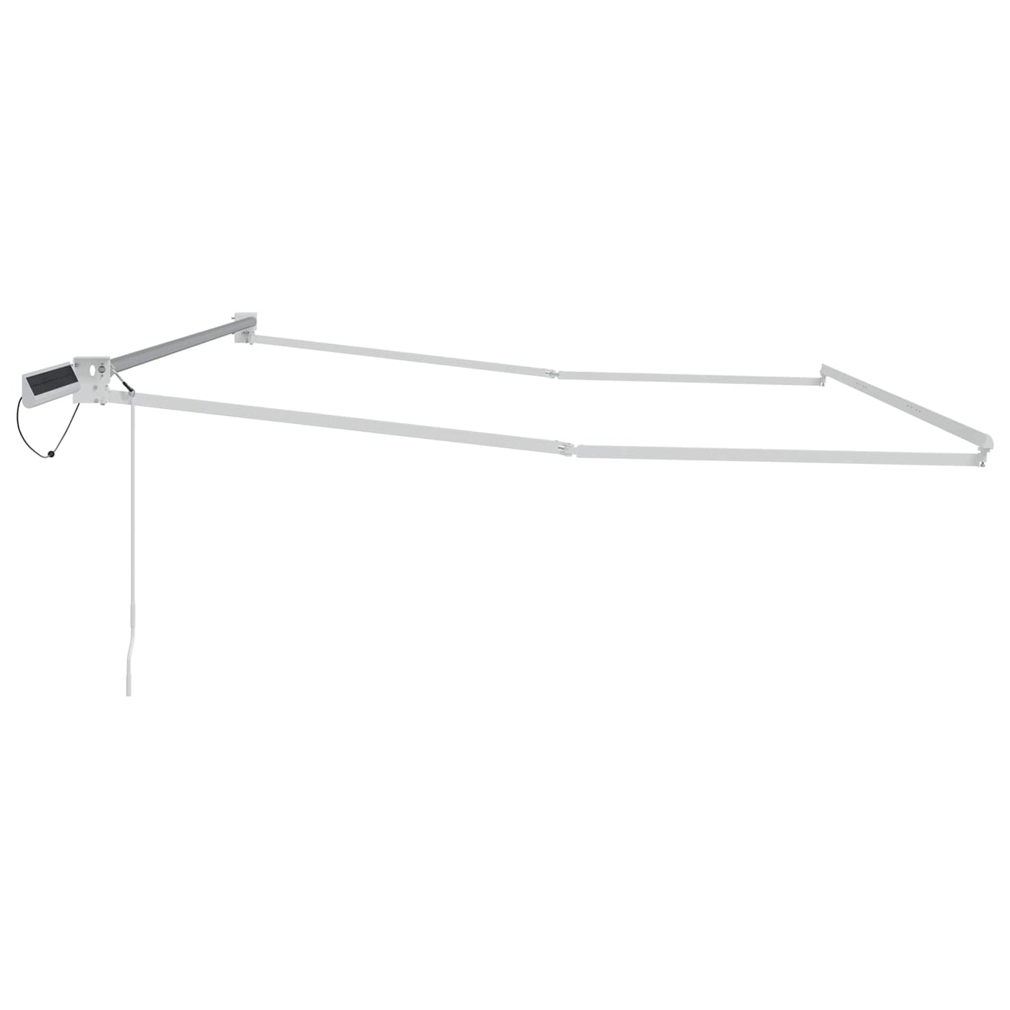 Elektrisch uitschuifbaar zonnescherm frame Wit 4,5 × 3 m Staal is nu te koop bij PeponiXL, paradijselijk wonen!