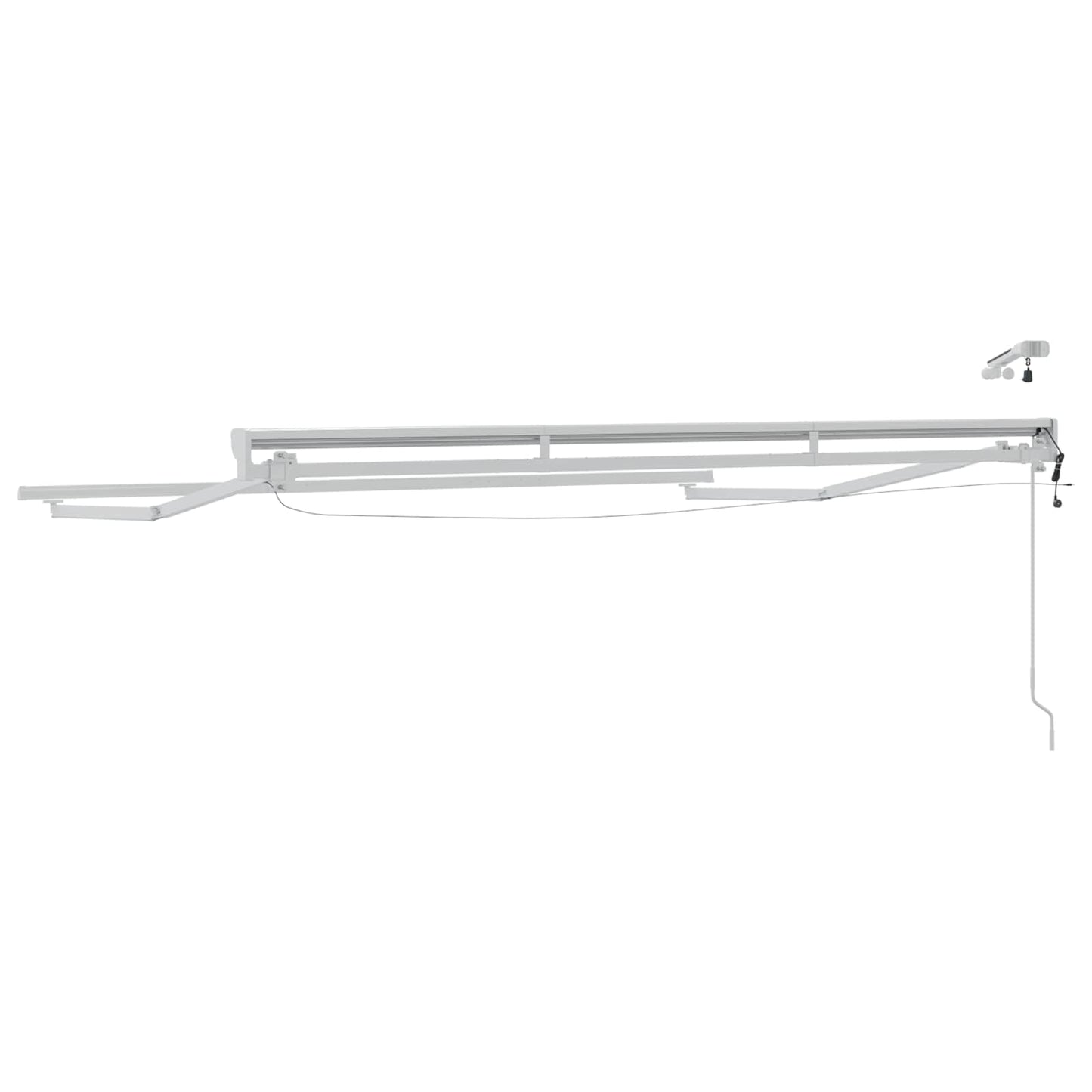 Elektrisch Zonnescherm Frame met LED's Wit 2,5 x 2 m Aluminium is nu te koop bij PeponiXL, paradijselijk wonen!