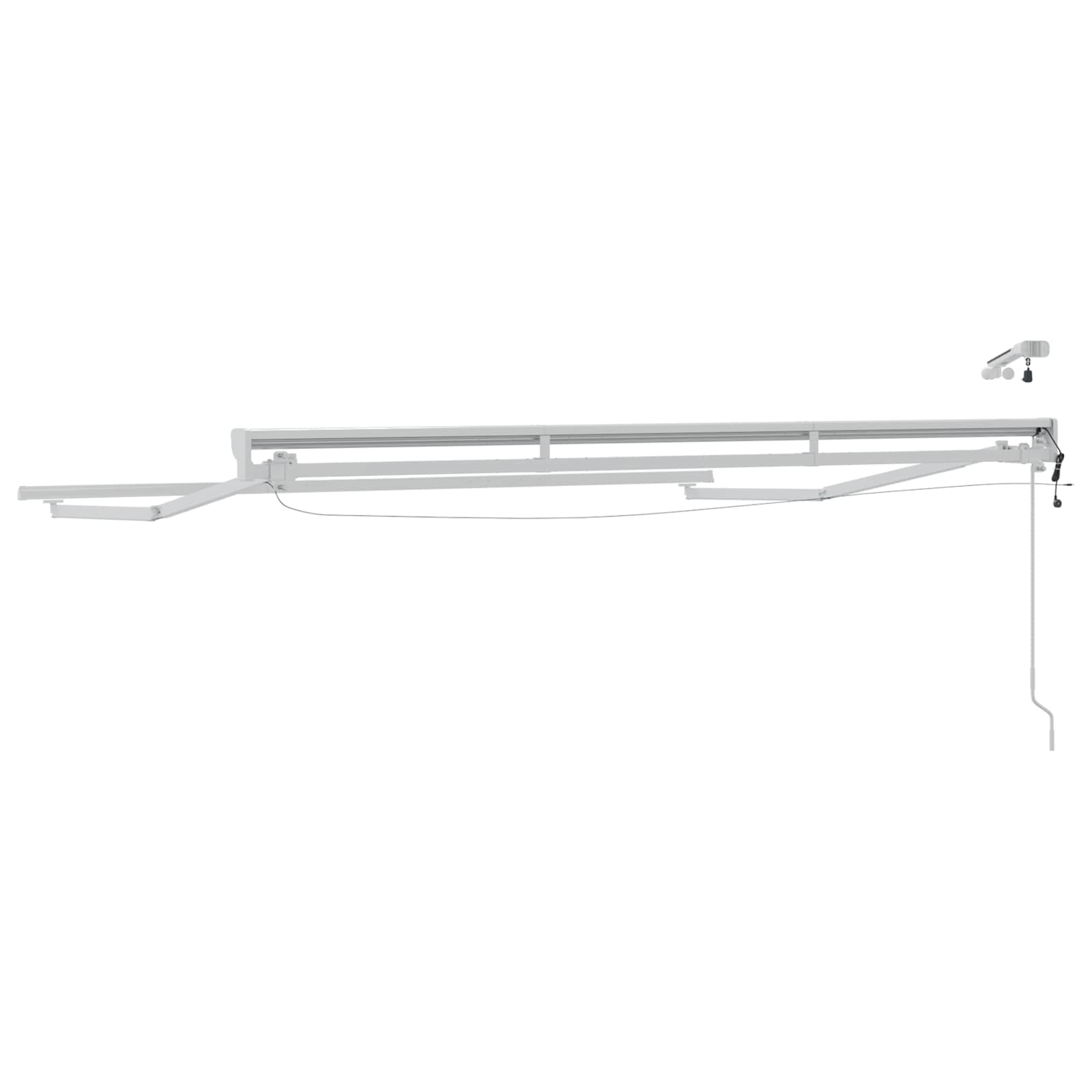 Elektrisch Zonnescherm Frame met LED's Wit 3 x 2 m Aluminium is nu te koop bij PeponiXL, paradijselijk wonen!