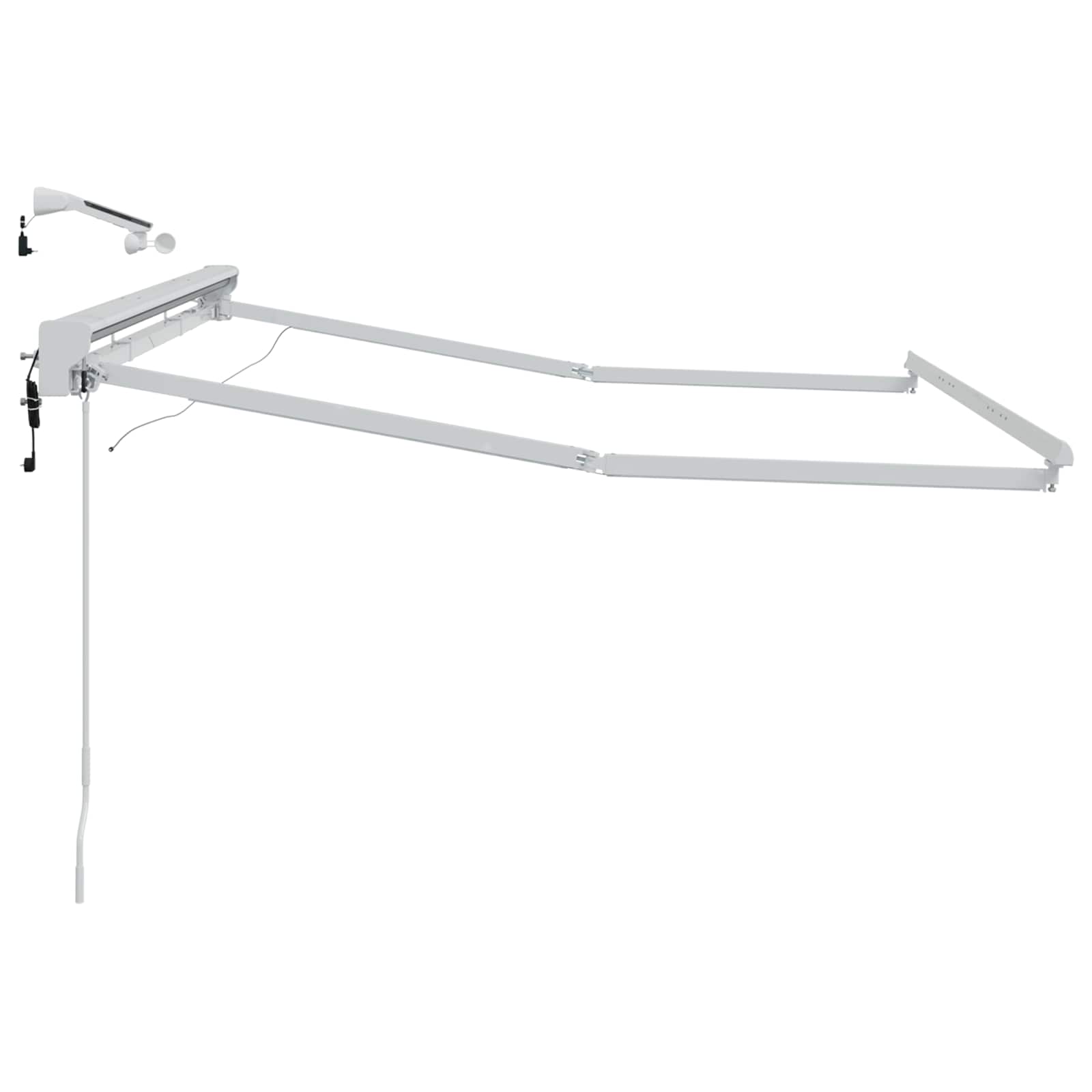 Elektrisch Zonnescherm Frame met LED's Wit 3,5 x 2,5 m is nu te koop bij PeponiXL, paradijselijk wonen!