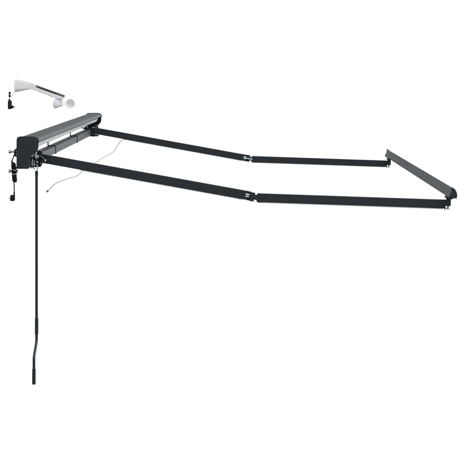 Elektrisch Zonnescherm Frame met LED's Antraciet 2,5 x 2 m is nu te koop bij PeponiXL, paradijselijk wonen!