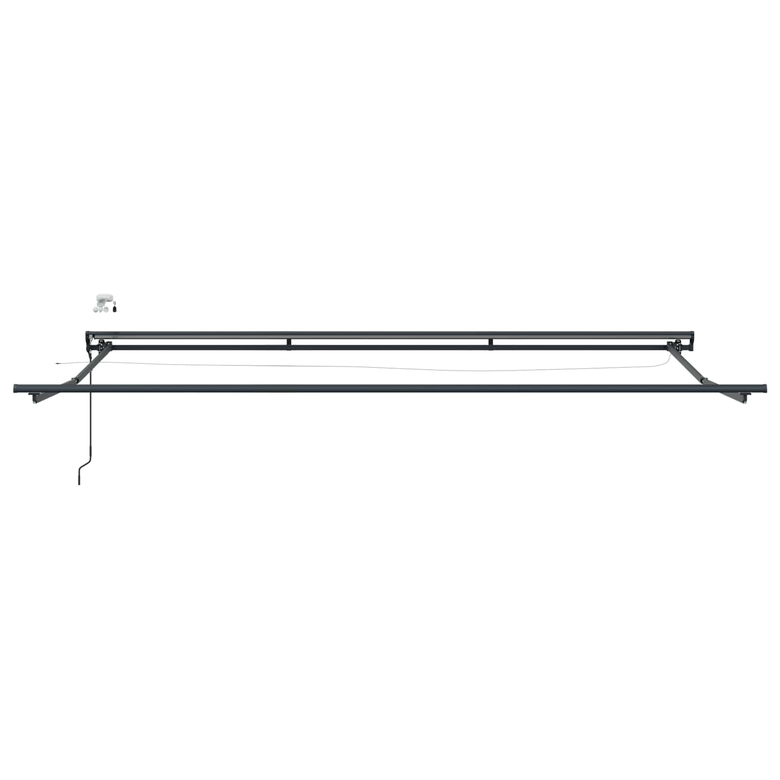 Elektrisch Zonnescherm Frame met LED's Antraciet 4 x 2 m is nu te koop bij PeponiXL, paradijselijk wonen!