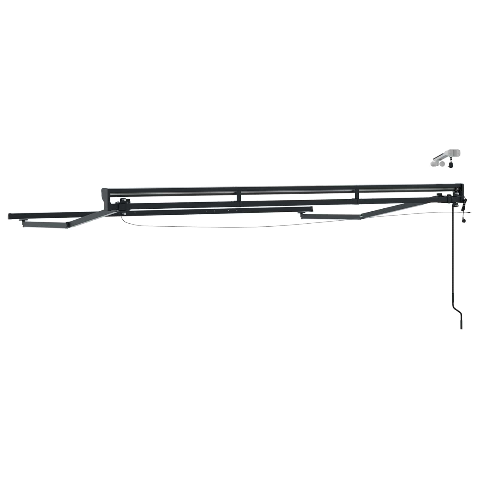 Elektrisch Zonnescherm Frame met LED's Antraciet 3 x 2,5 m is nu te koop bij PeponiXL, paradijselijk wonen!