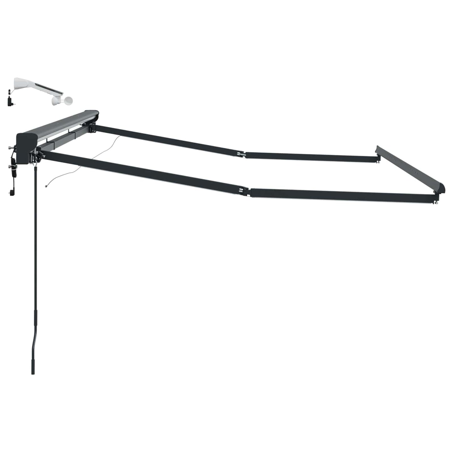 Elektrisch Zonnescherm Frame met LED's Antraciet 3 x 2,5 m is nu te koop bij PeponiXL, paradijselijk wonen!