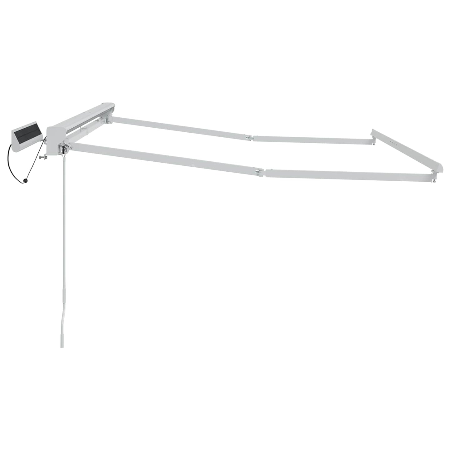 Elektrisch uitschuifbaar zonnescherm frame Wit 3,5 x 2 m Staal is nu te koop bij PeponiXL, paradijselijk wonen!