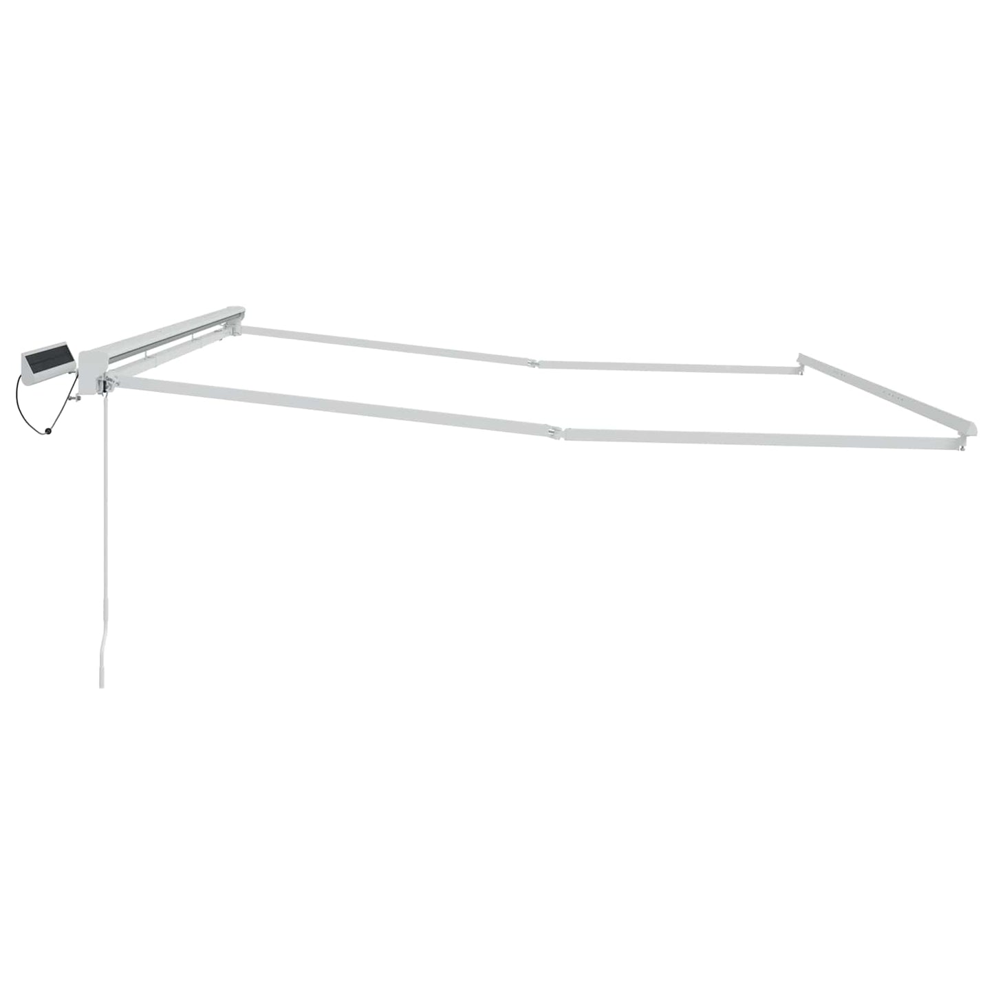 Elektrisch uitschuifbaar zonnescherm frame Wit 4 x 2 m Staal is nu te koop bij PeponiXL, paradijselijk wonen!