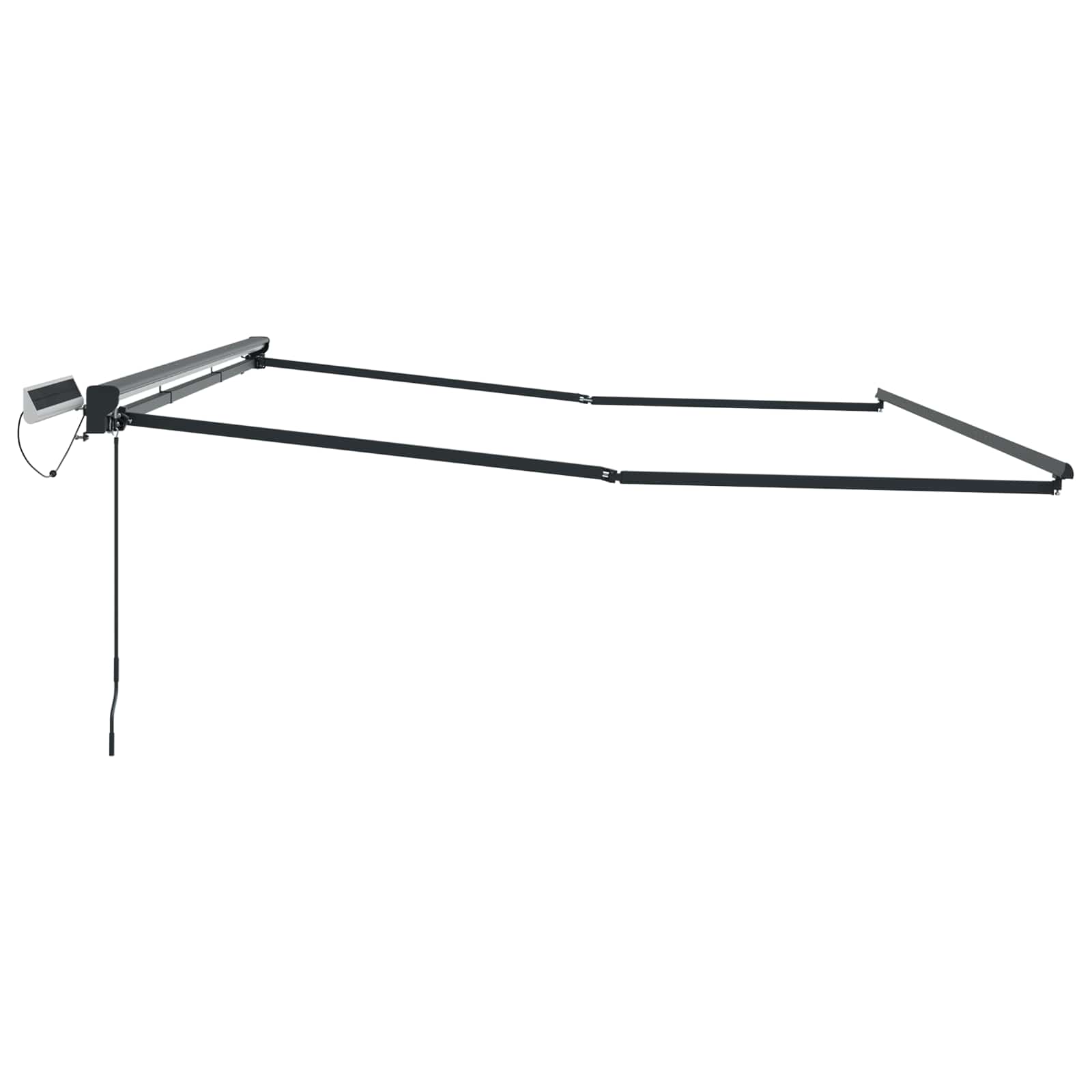 Elektrisch uitschuifbaar zonnescherm frame Antraciet 5 x 3 m is nu te koop bij PeponiXL, paradijselijk wonen!