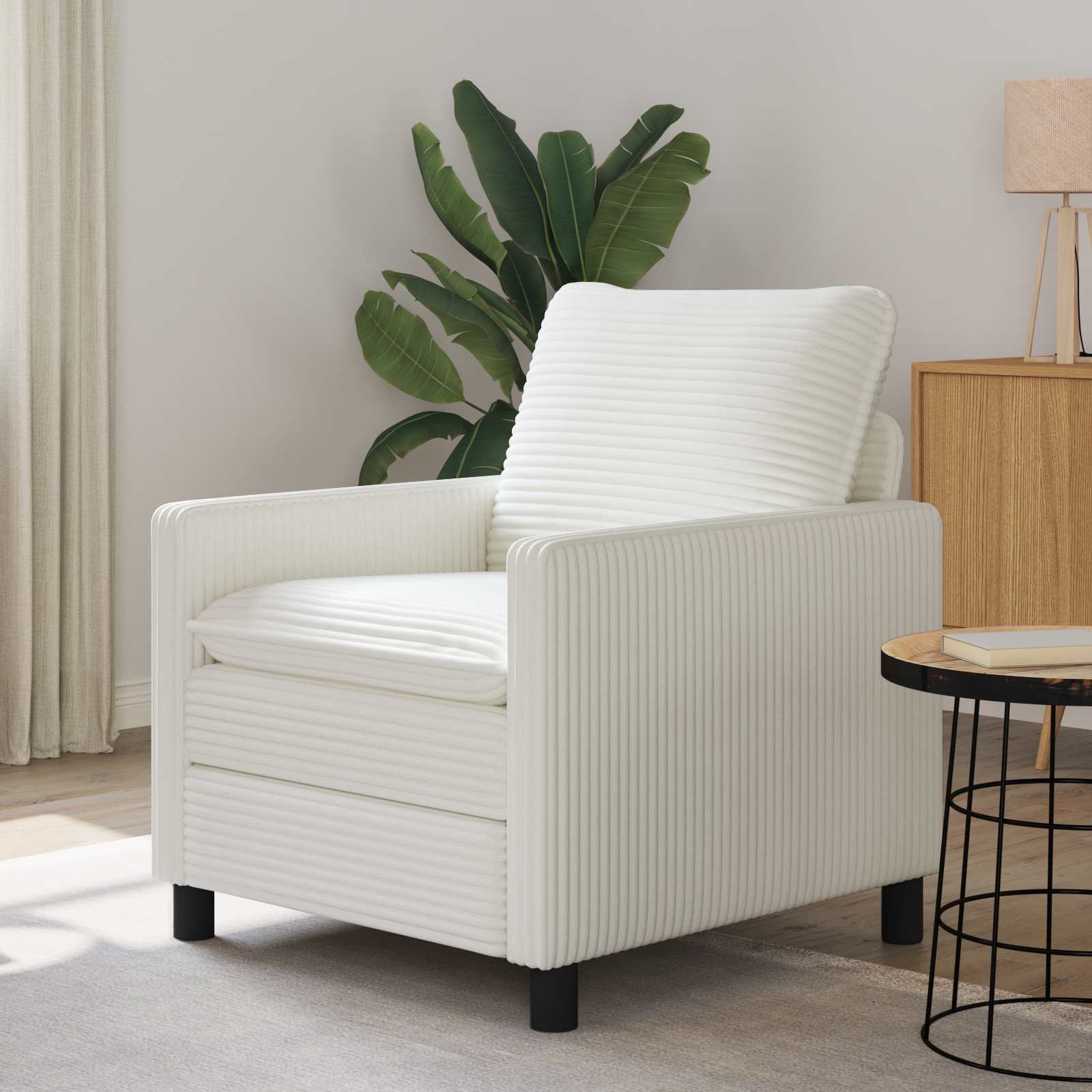 Bank Crèmekleurig 76 x 81 x 87,5 cm Polyester is nu te koop bij PeponiXL, paradijselijk wonen!