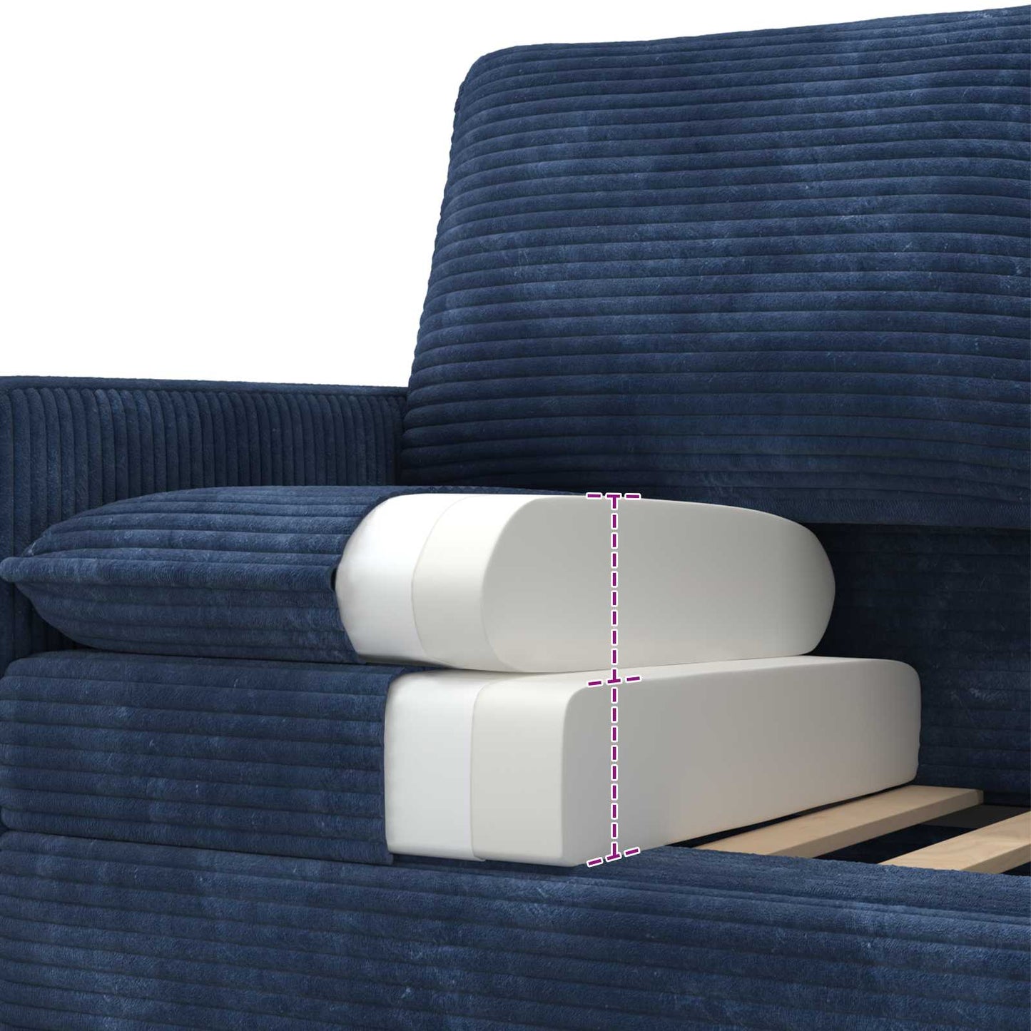 Bank Marineblauw 76 x 81 x 87,5 cm Polyester is nu te koop bij PeponiXL, paradijselijk wonen!