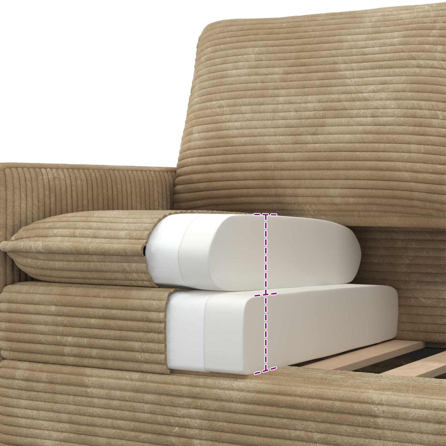 Bank Taupe 76 x 81 x 87,5 cm Polyester is nu te koop bij PeponiXL, paradijselijk wonen!