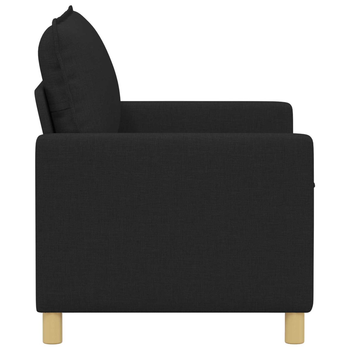 Bank Zwart 126 x 81 x 87,5 cm Stof is nu te koop bij PeponiXL, paradijselijk wonen!