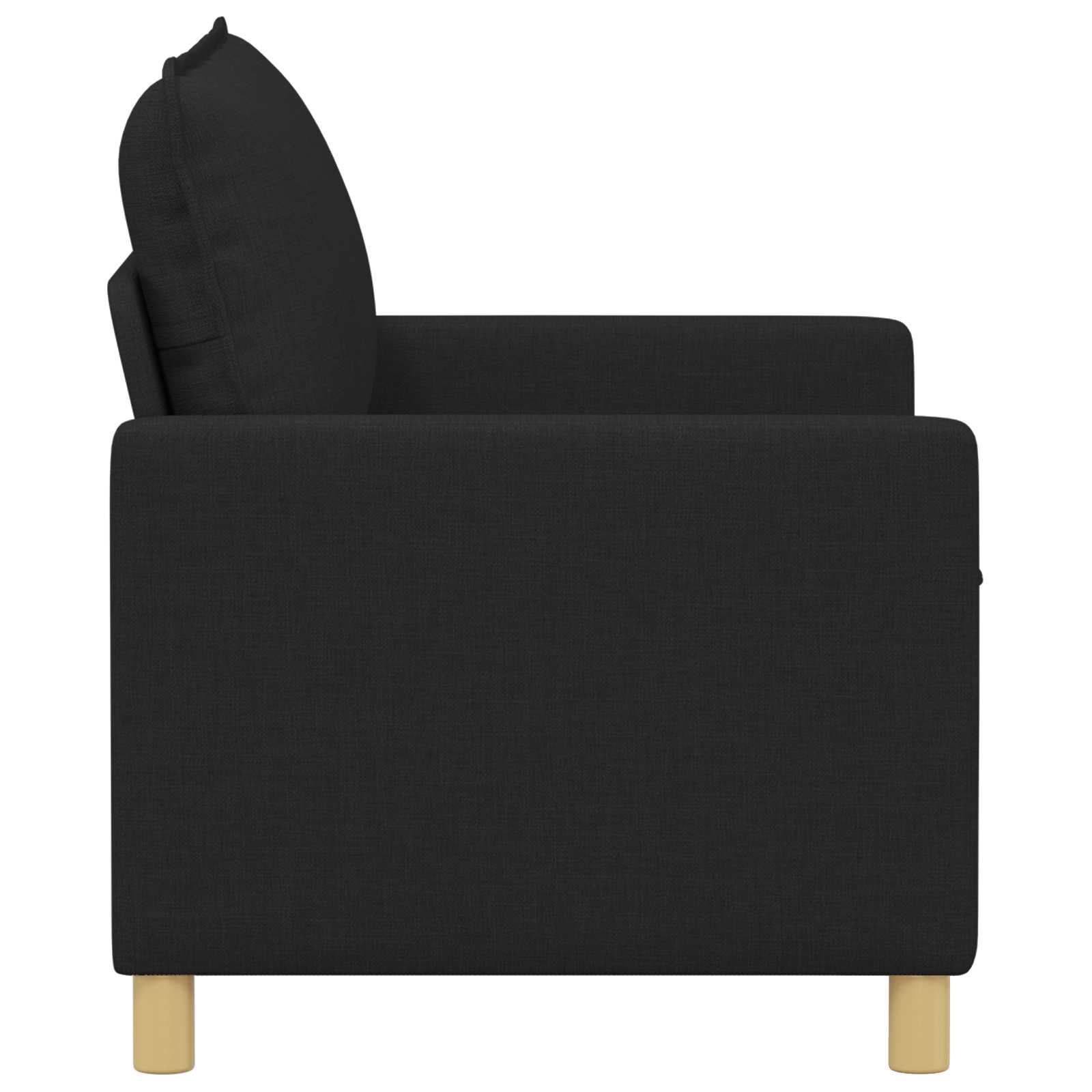 Bank Zwart 126 x 81 x 87,5 cm Stof is nu te koop bij PeponiXL, paradijselijk wonen!