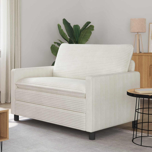 Bank Crèmekleurig 126 x 81 x 87,5 cm Polyester is nu te koop bij PeponiXL, paradijselijk wonen!