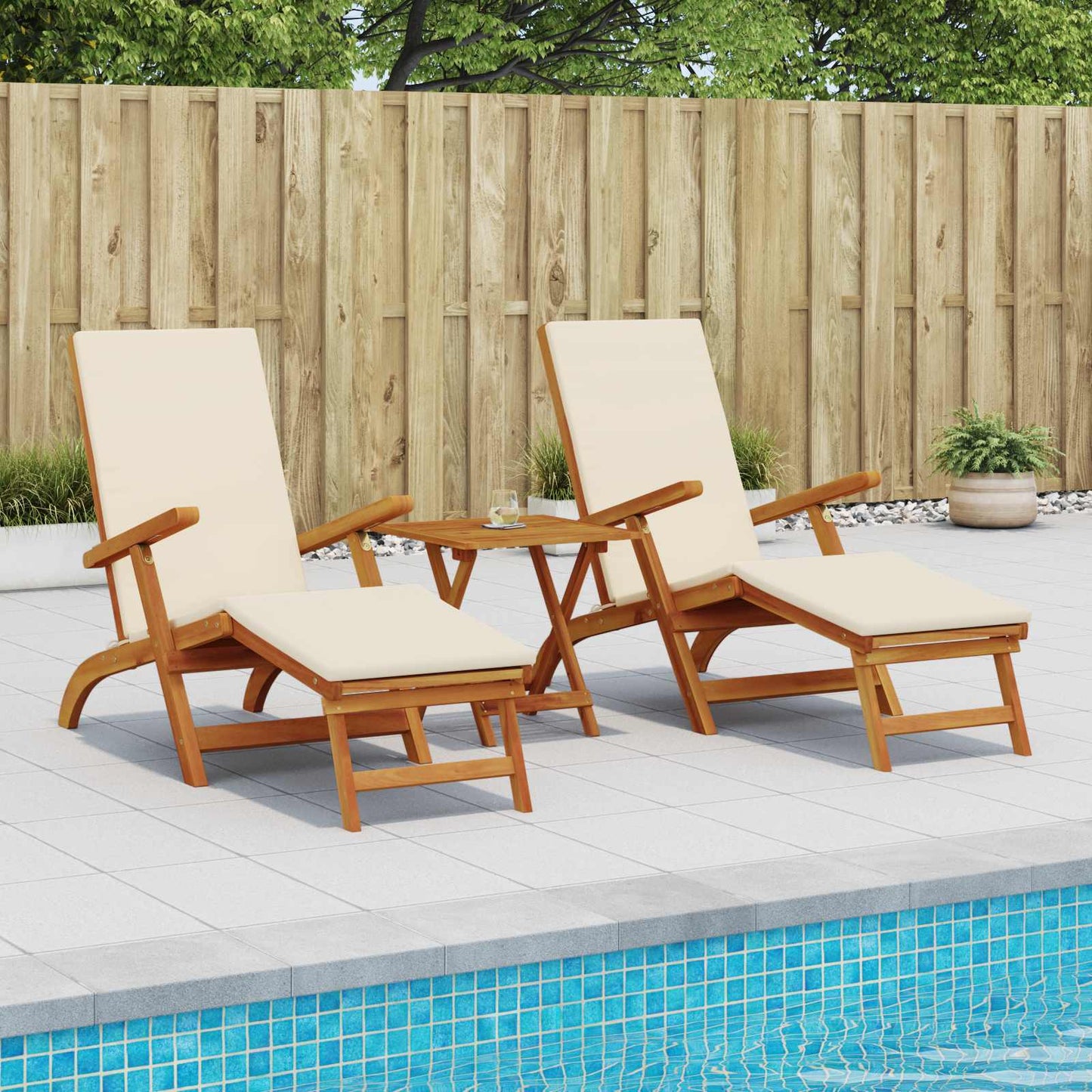 Ligstoelkentingen en opvouwbare zonnebader 2 pcs is nu te koop bij PeponiXL, paradijselijk wonen!