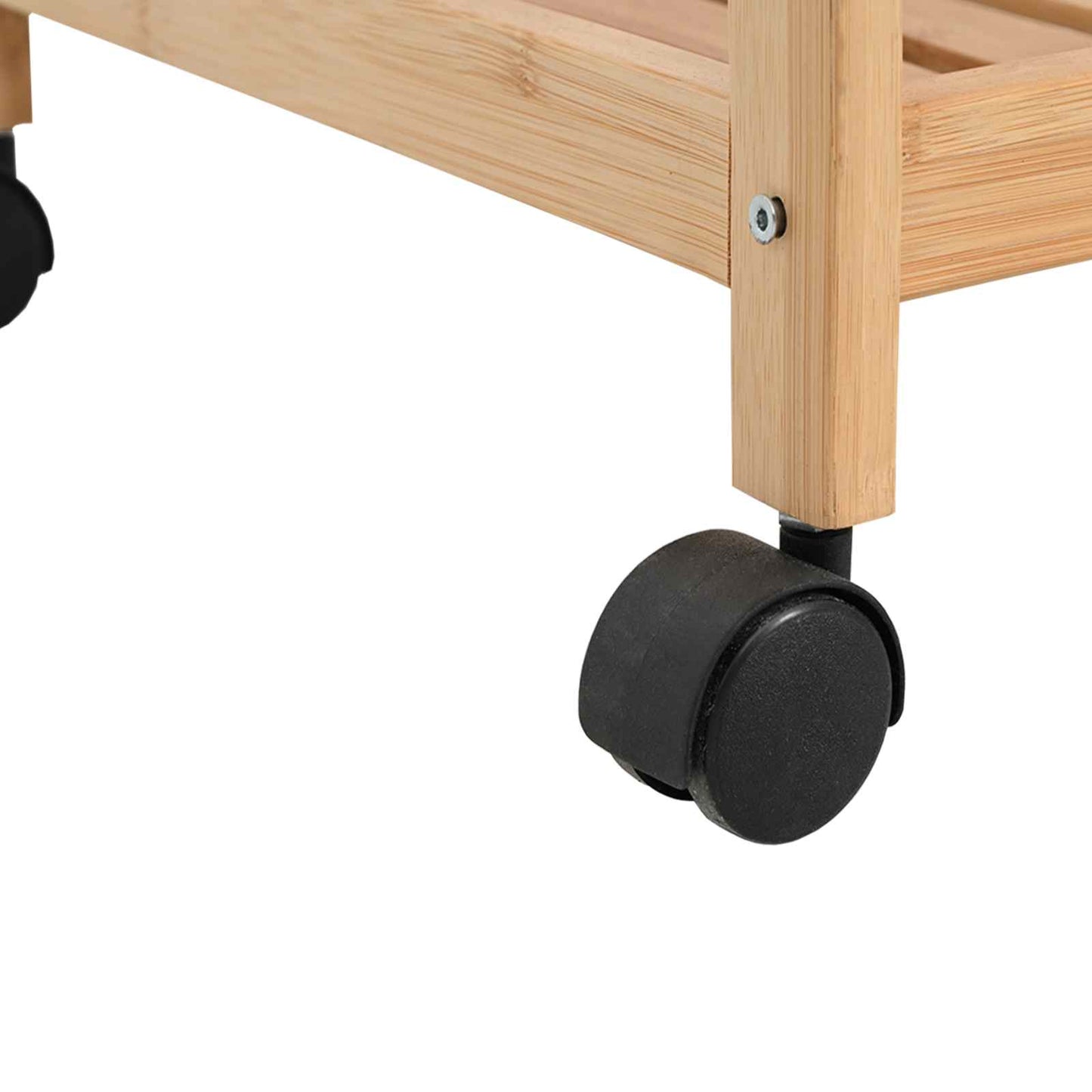 Keukentrolley met Wielen Naturel 46 x 38 x 76 cm Bamboe is nu te koop bij PeponiXL, paradijselijk wonen!