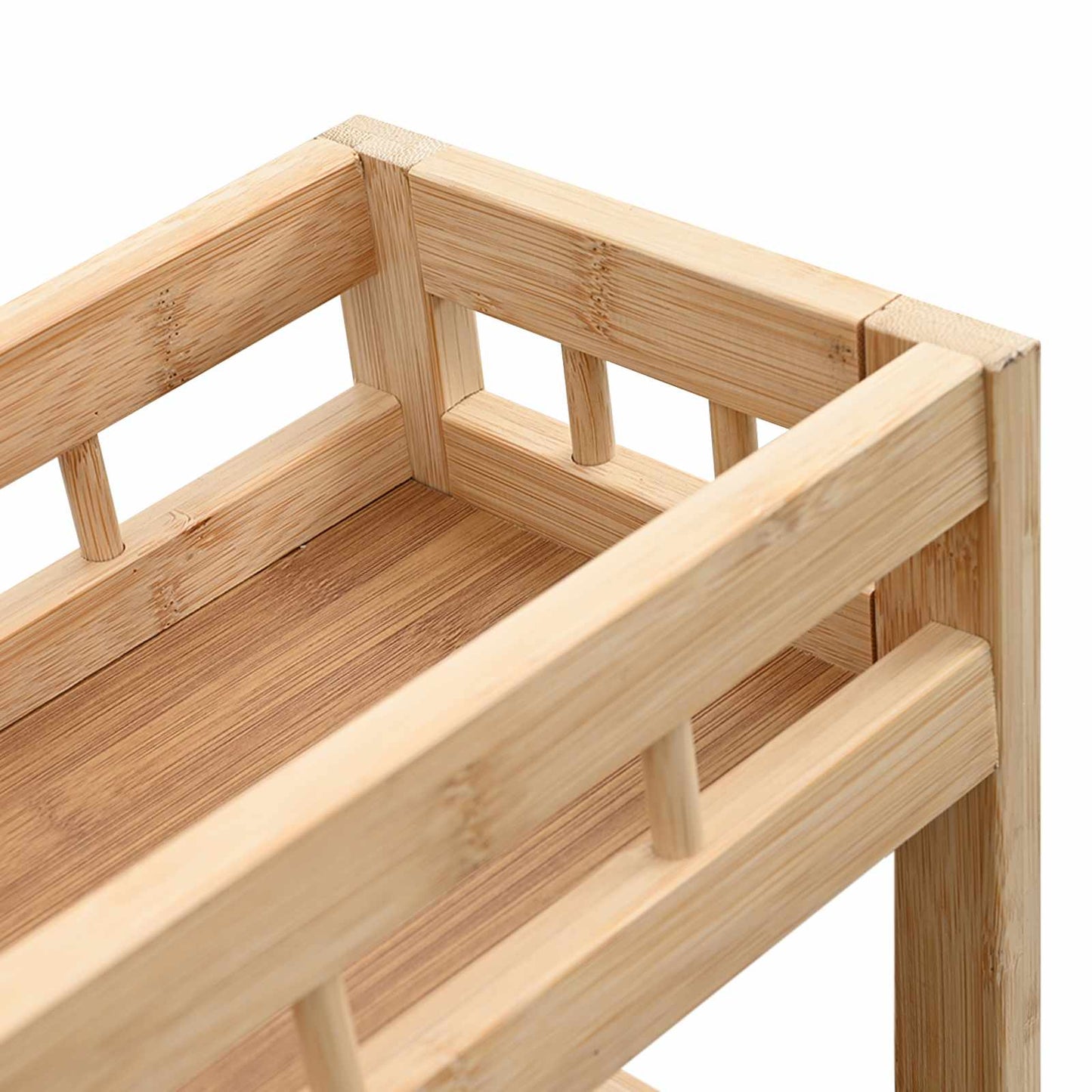 Keukentrolley met Wielen Naturel 60 x 18 x 97 cm Bamboe is nu te koop bij PeponiXL, paradijselijk wonen!