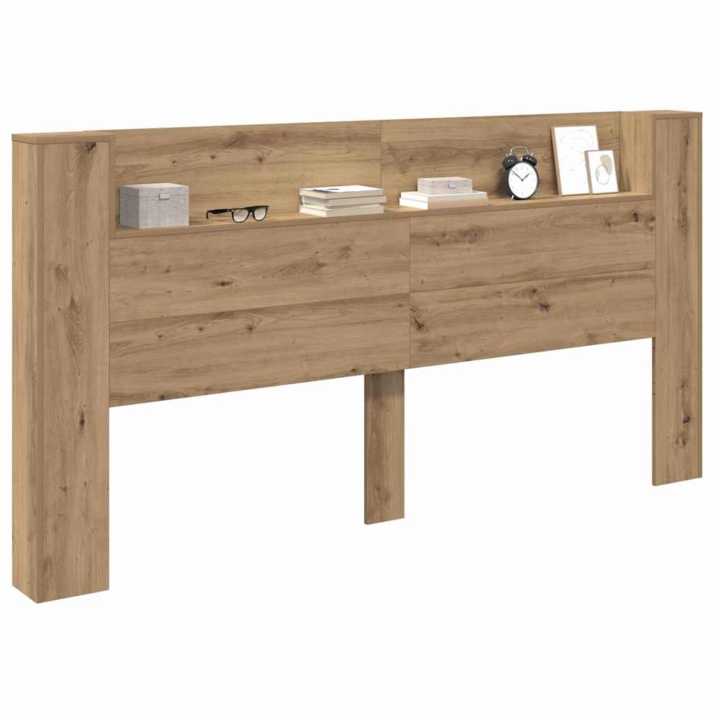 Opslag hoofdeinde met LED Artisanaal eiken Bewerkt hout is nu te koop bij PeponiXL, paradijselijk wonen!