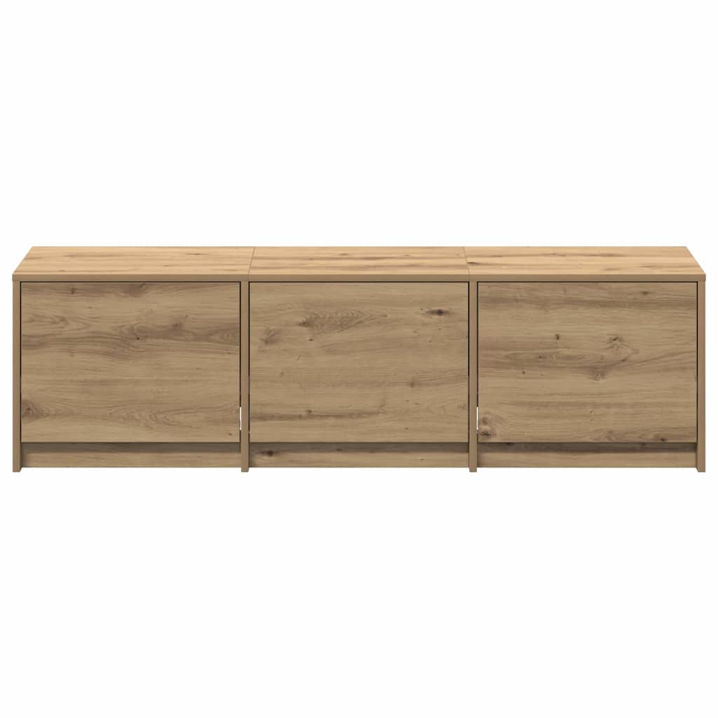 TV-kast met LED met lade Ambachtelijk eiken 140 x 34 x 40 cm is nu te koop bij PeponiXL, paradijselijk wonen!