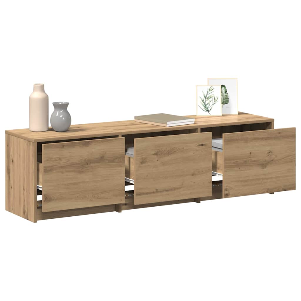 TV-kast met LED met lade Ambachtelijk eiken 140 x 34 x 40 cm is nu te koop bij PeponiXL, paradijselijk wonen!