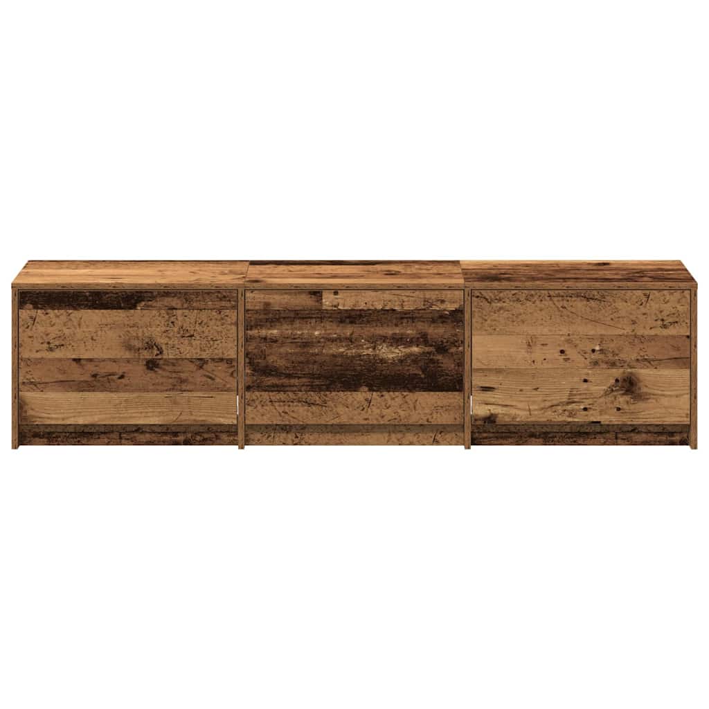 TV-kast met LED Oudhout 165 x 34 x 40 cm Geconstrueerd hout is nu te koop bij PeponiXL, paradijselijk wonen!