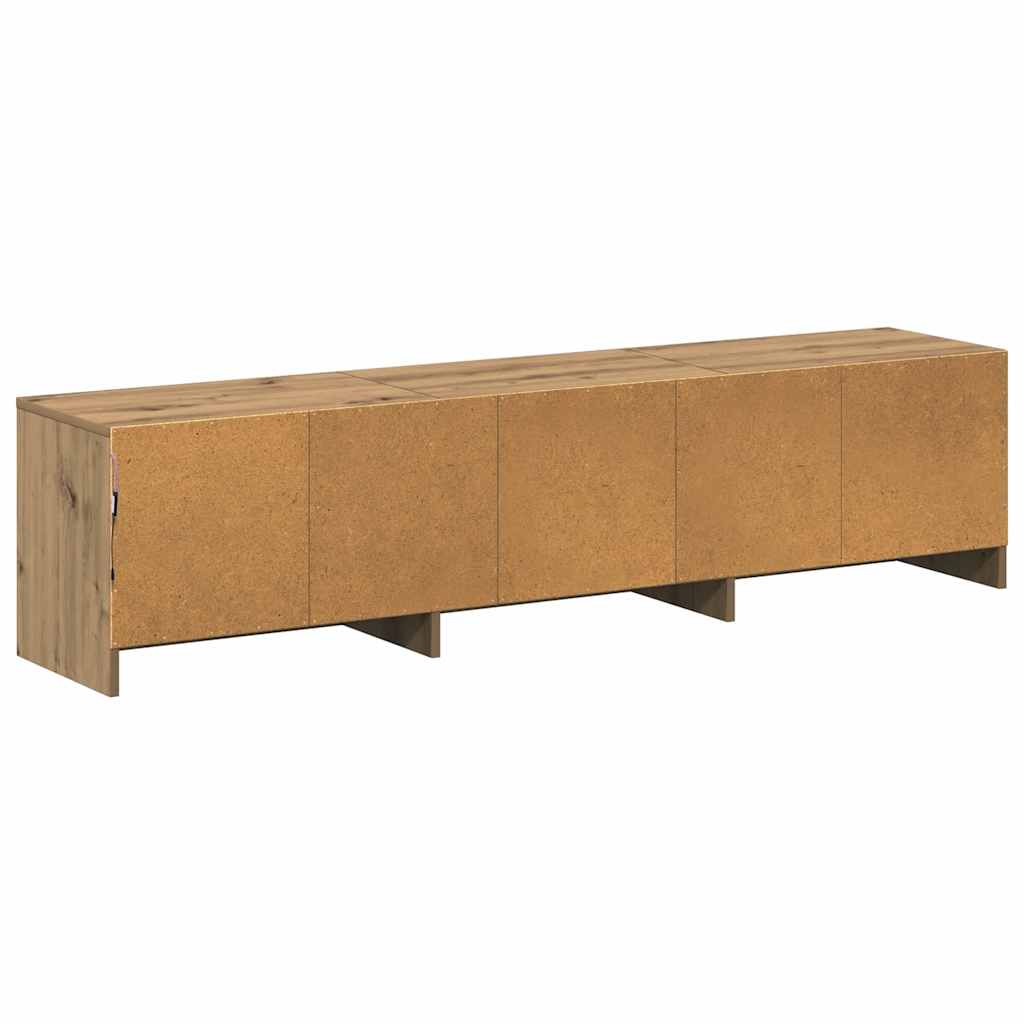 TV-kast met LED met lade Ambachtelijk eiken 165 x 34 x 40 cm is nu te koop bij PeponiXL, paradijselijk wonen!