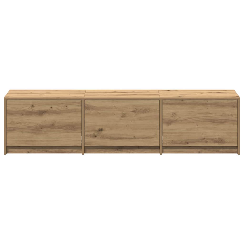 TV-kast met LED met lade Ambachtelijk eiken 165 x 34 x 40 cm is nu te koop bij PeponiXL, paradijselijk wonen!