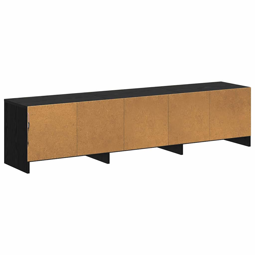 TV-kast met LED Zwarte Eik 165 x 34 x 40 cm Geconstrueerd hout is nu te koop bij PeponiXL, paradijselijk wonen!