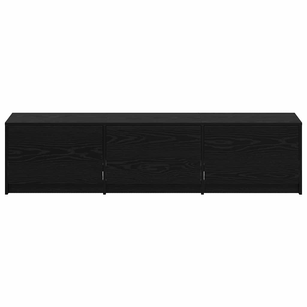 TV-kast met LED Zwarte Eik 165 x 34 x 40 cm Geconstrueerd hout is nu te koop bij PeponiXL, paradijselijk wonen!