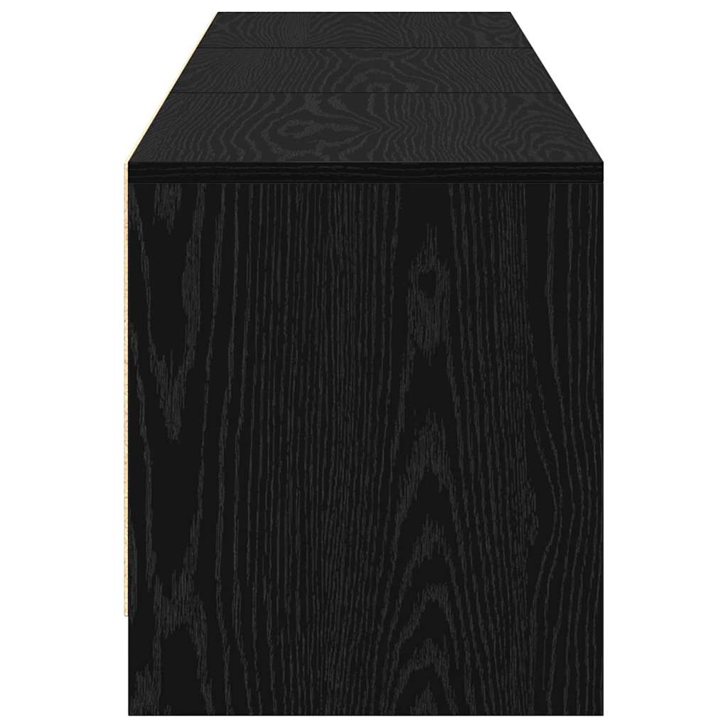 TV-kast met LED Zwarte Eik 165 x 34 x 40 cm Geconstrueerd hout is nu te koop bij PeponiXL, paradijselijk wonen!