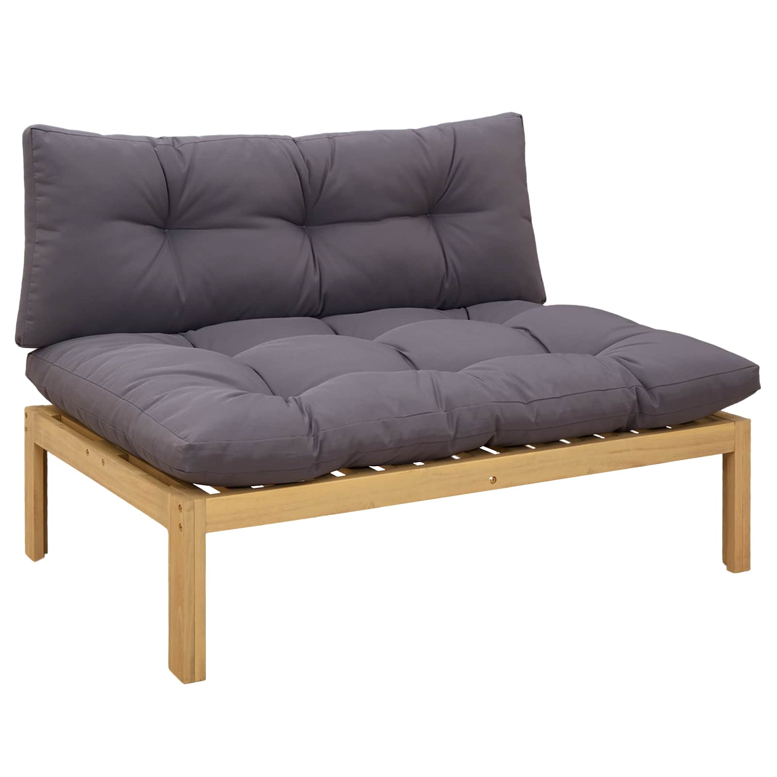 Midden Sofaset Licht Acacia en Donker Grijs 240 x 80 x 82 cm is nu te koop bij PeponiXL, paradijselijk wonen!