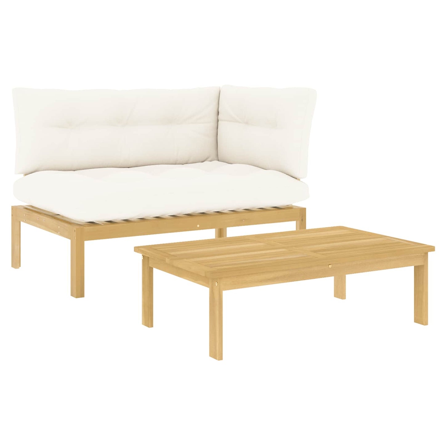 2 Stuk Acaciahout Licht Bruin is nu te koop bij PeponiXL, paradijselijk wonen!