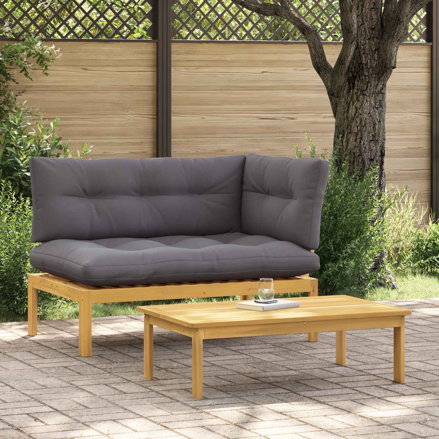 2 Stuk Acaciahout Licht Bruin is nu te koop bij PeponiXL, paradijselijk wonen!